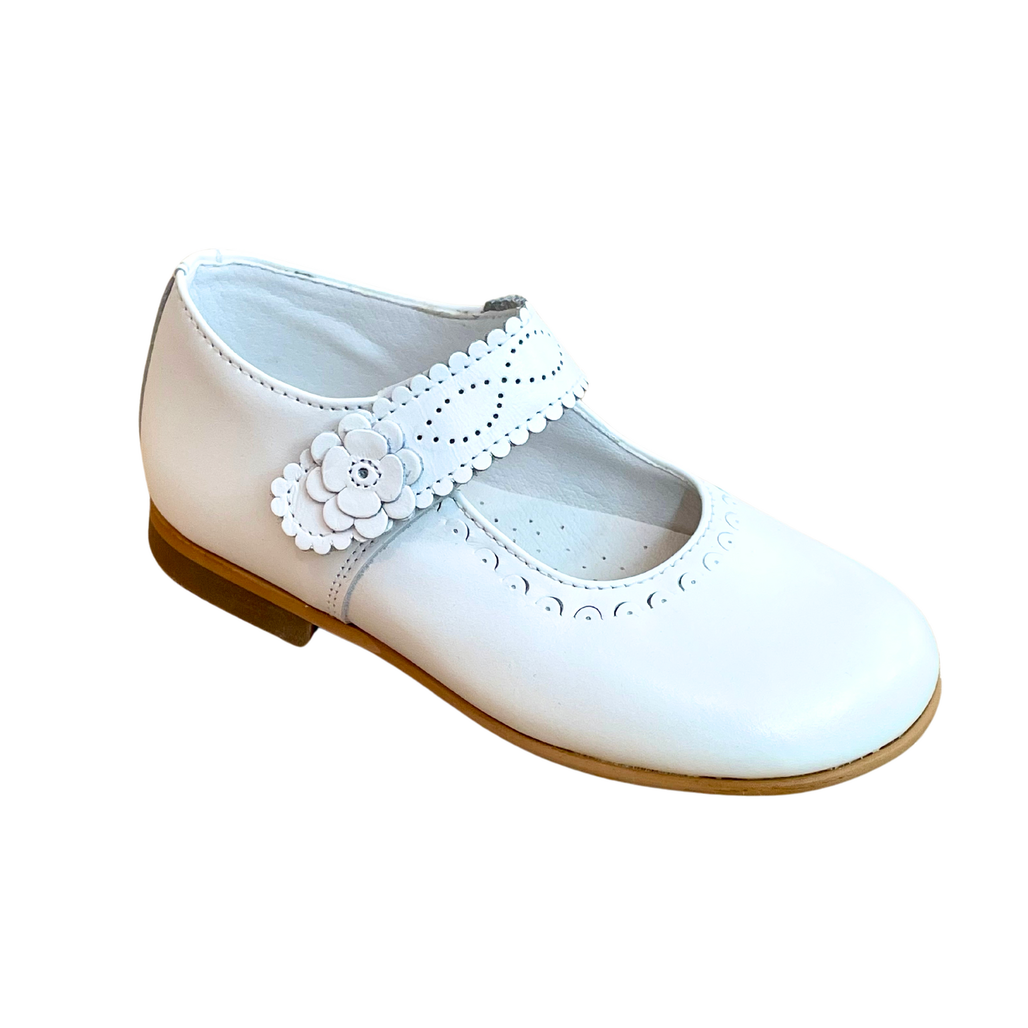 Papalotes Mary Jane Shoe White Leather