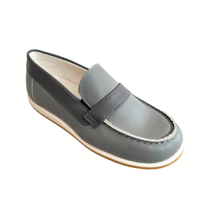 Papalotes Two Tone Grey  Leather Loafer