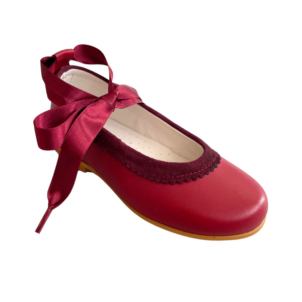 Papalotes Ballerina Shoe Red/Burdeos Leather