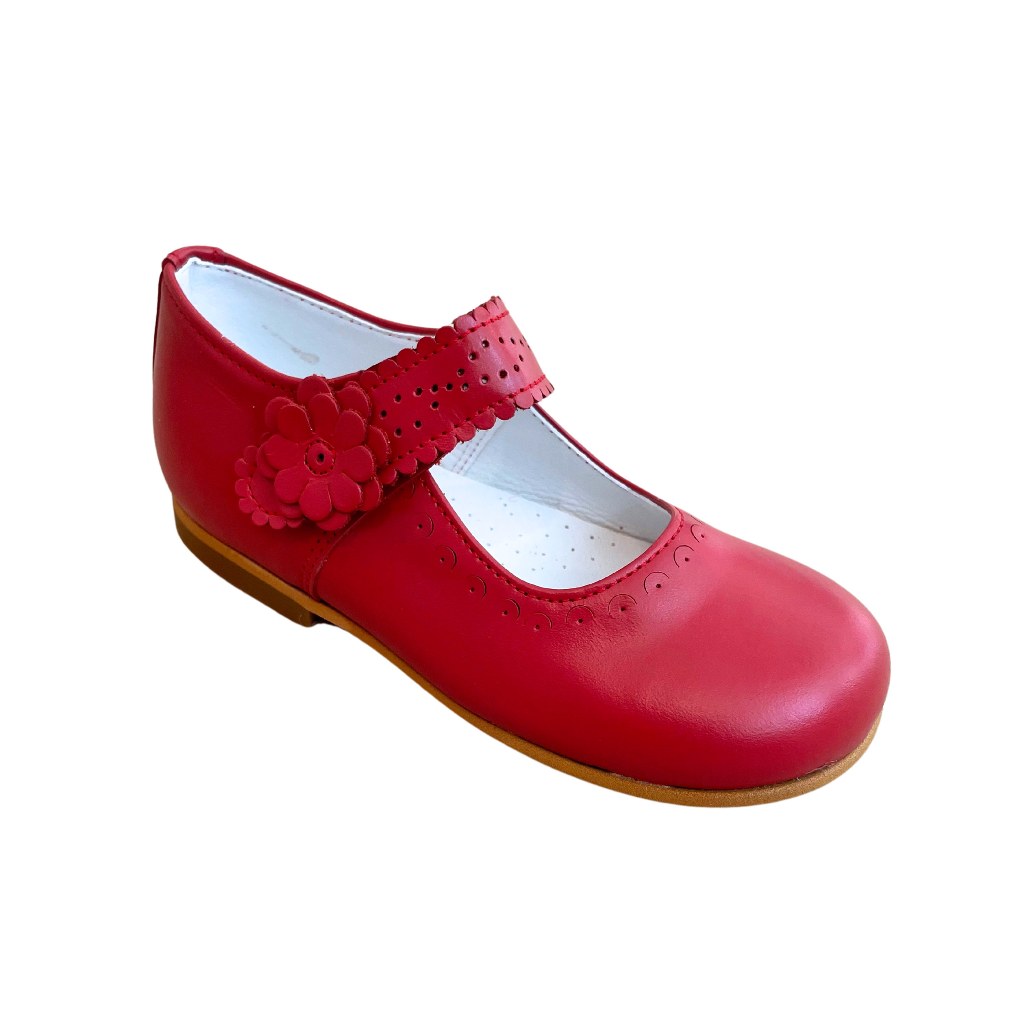 Papalotes Mary Jane Shoe Red Leather