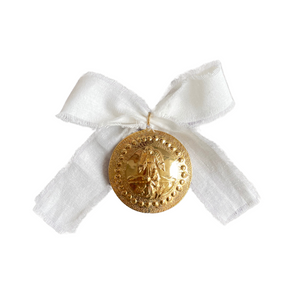Papalotes Medium Crib Medallion Guardian Angel Gold Plated