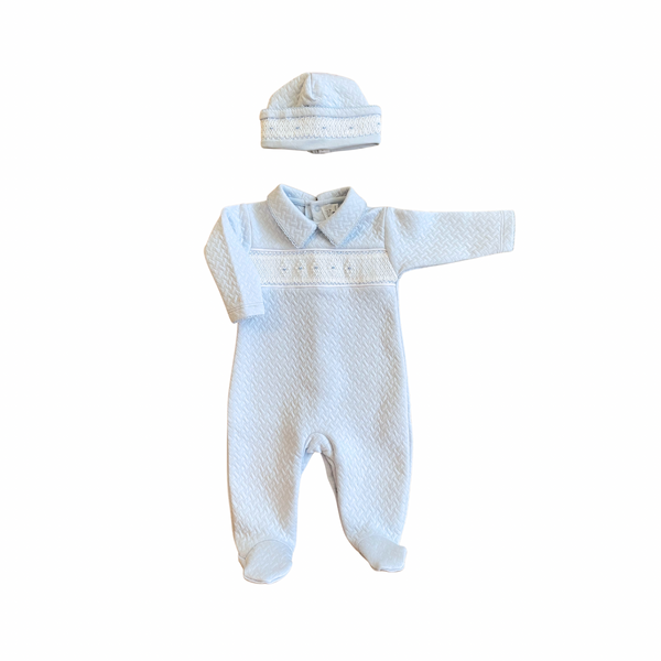 Papalotes Pima Baby Romper Blue