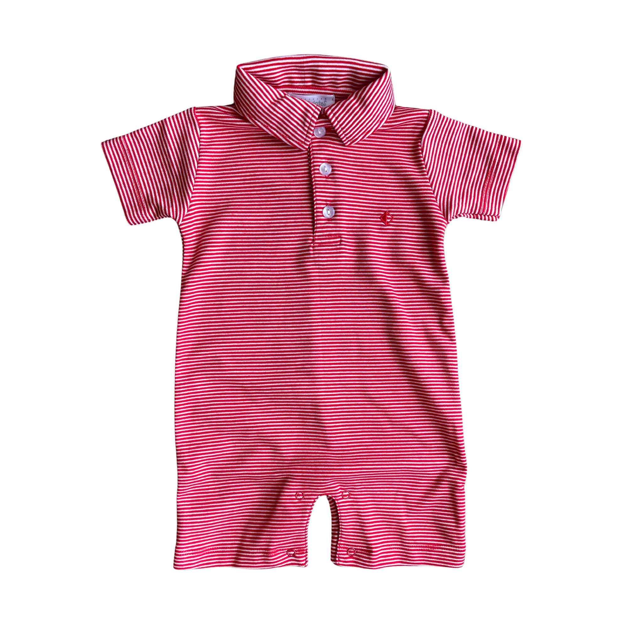 Papalotes 100% Pima Baby Romper Red