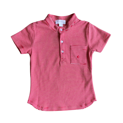 Papalotes Pima Boy Nehru Polo Red