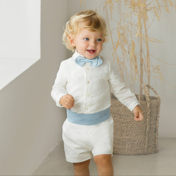 Amaya Linen Shorts Baby Off White