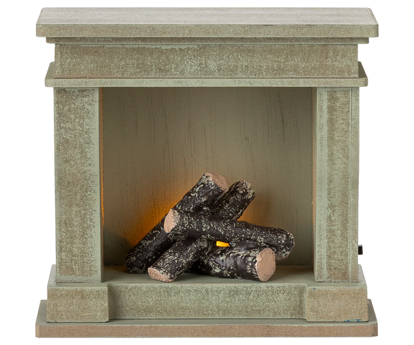 Maileg Fireplace Miniature Dusty Green