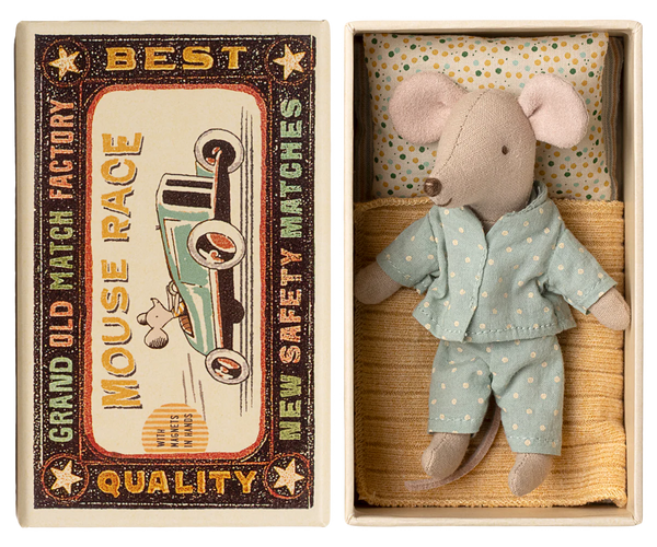 Maileg Little Brother Mouse in Matchbox