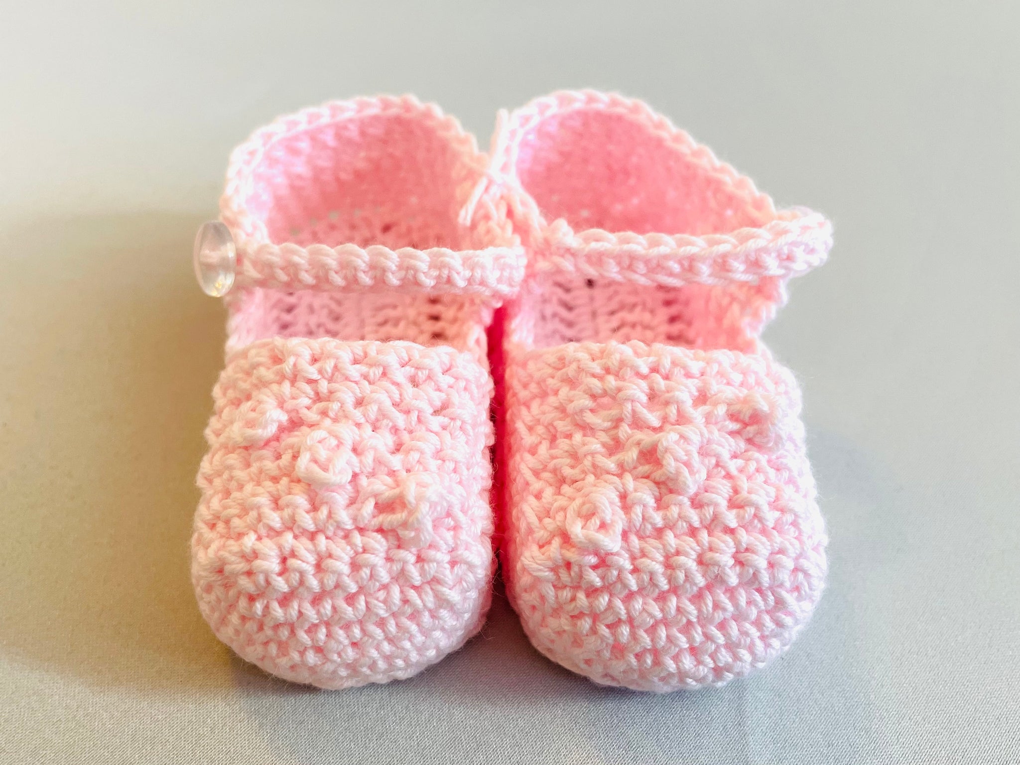 Pink Dotted Baby Mary Jane Booties