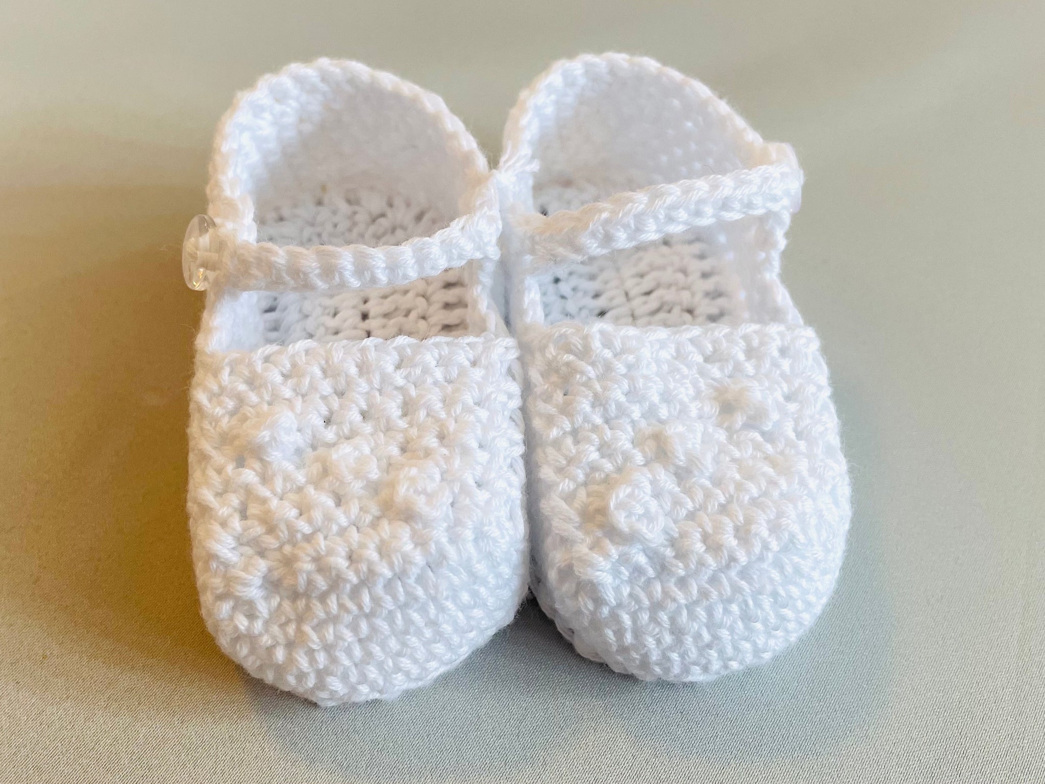 White Dotted Baby Mary Jane Booties