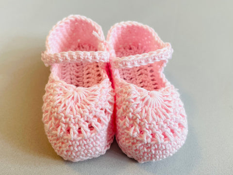 Pink Medallion Mary Jane Baby Bootie