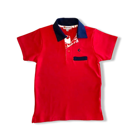 Roses Collection Boy Polo Red