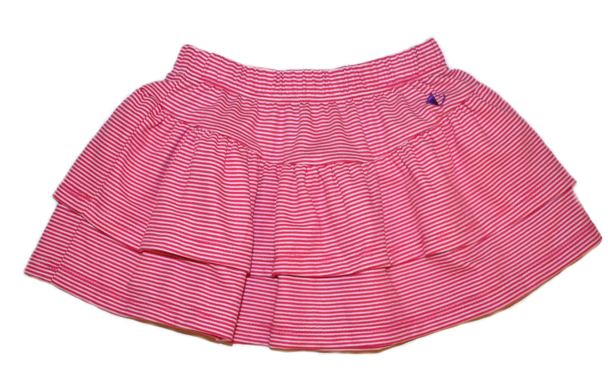 Petalos Collection Stripe Skirt Fushia